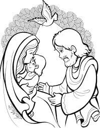 199x253 Dibujos De La Sagrada Familia Colorear Infantil