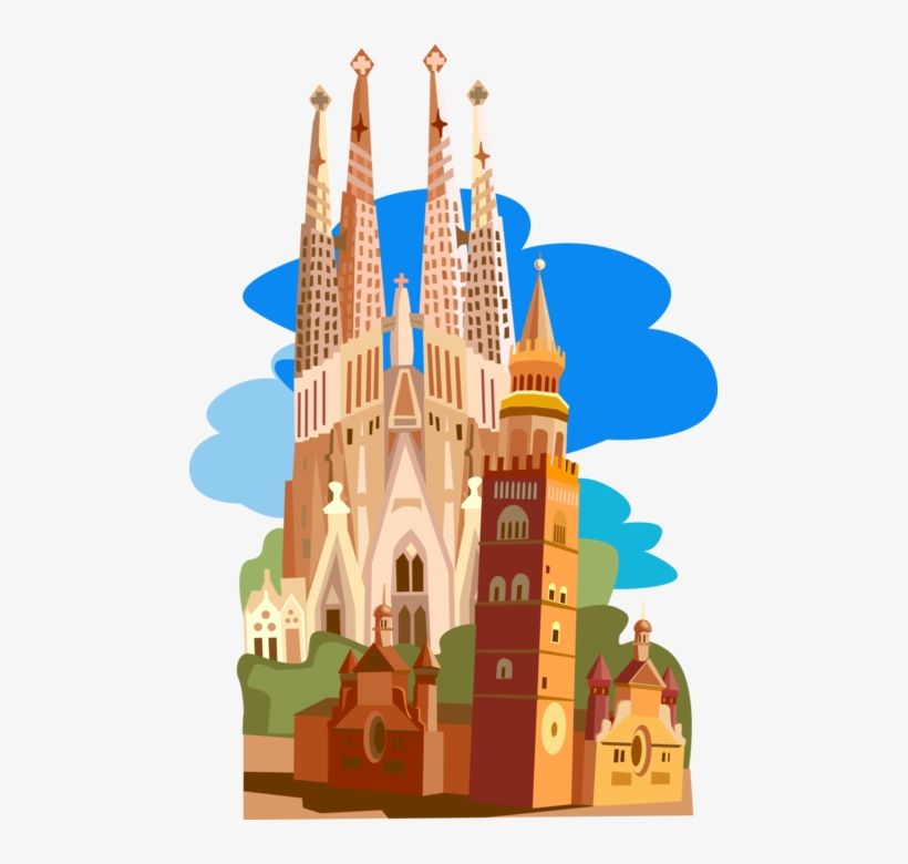 820x780 Vector Illustration Of La Sagrada Basilica