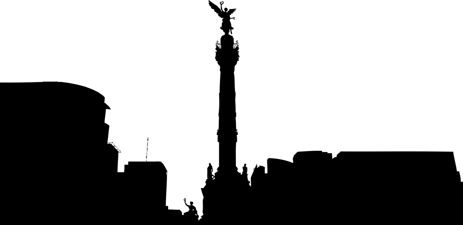 1538x750 Angel Of Independence Paseo De La Reforma Skyline Drawing Computer