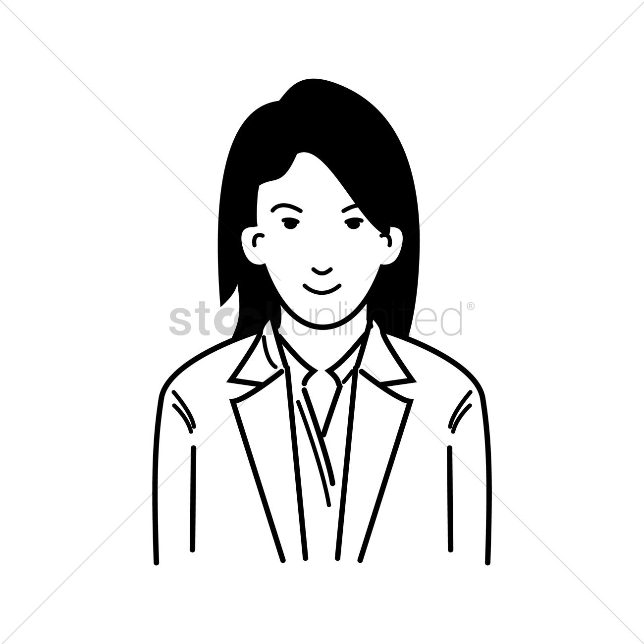 1300x1300 Woman In Lab Coat Vector Image