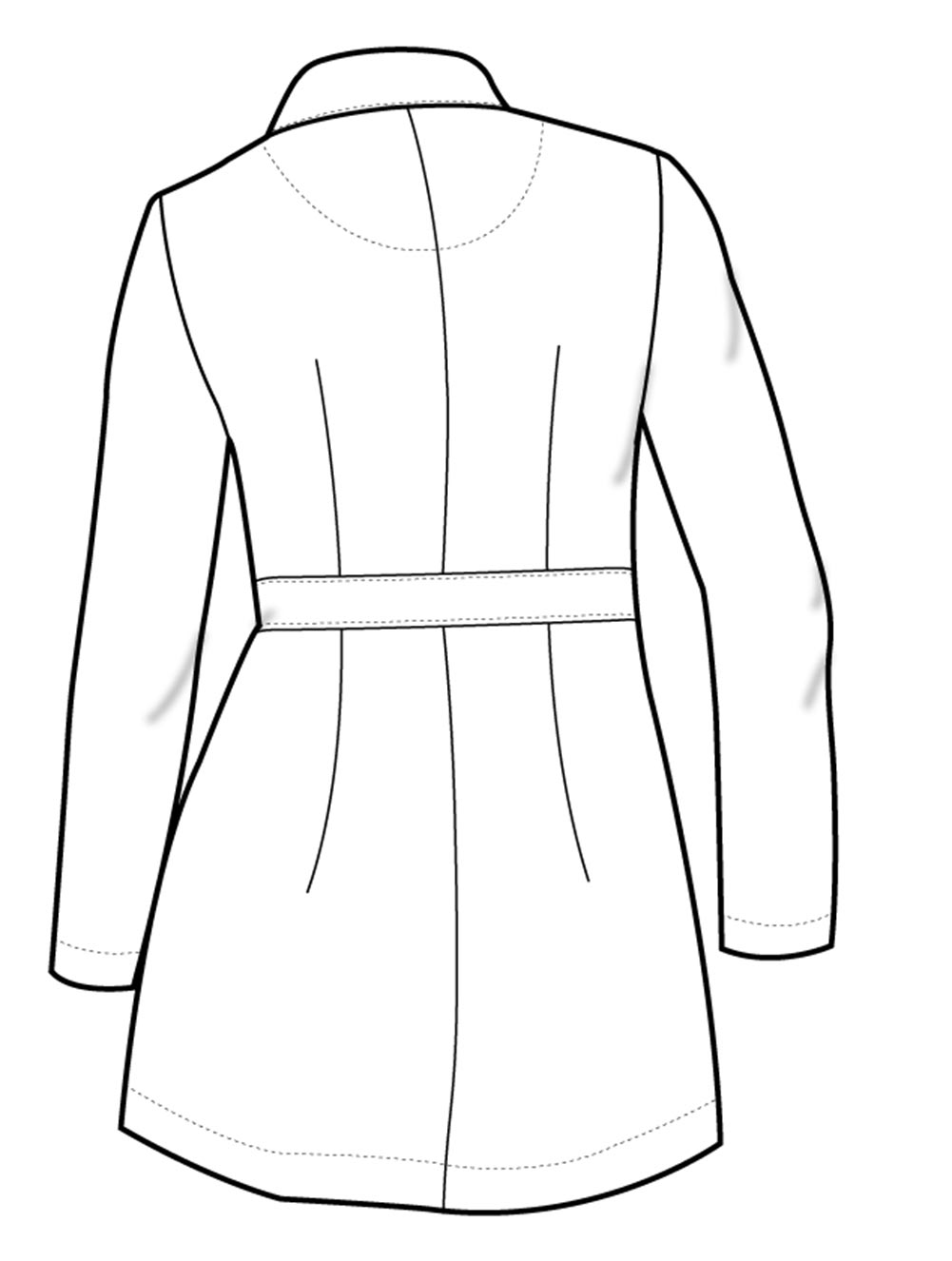 1001x1326 Women's Doctor Length Lab Coat