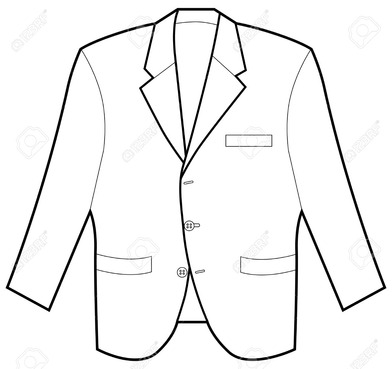 1300x1225 Coat Drawing Black And White For Free Download