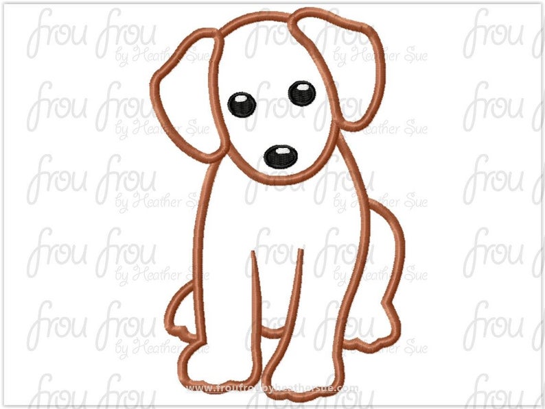 794x597 Lab Dog Digital Embroidery Design Machine Applique Etsy