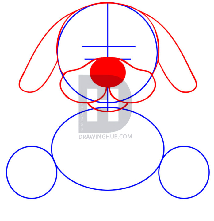 698x720 How To Draw A Puppy, Step