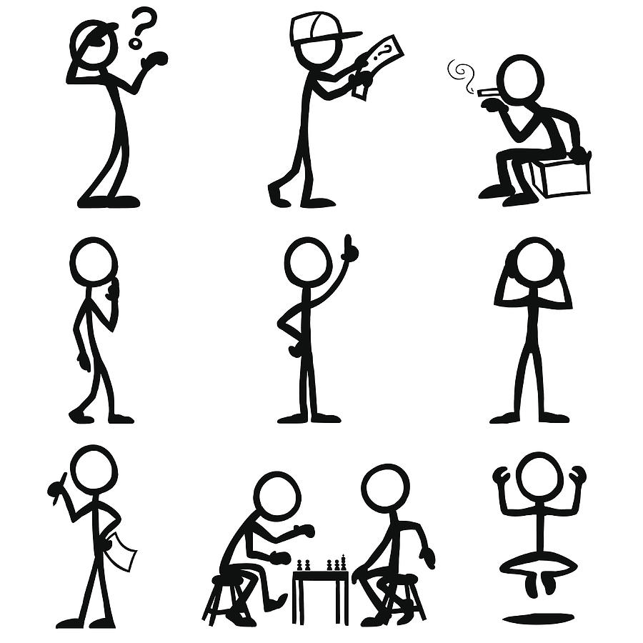 900x900 Stick Figure People Thought Drawing