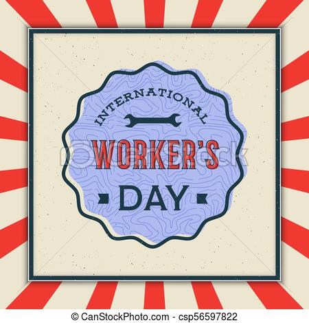 450x470 Labor Day Badge International Workers Day Vector Vector