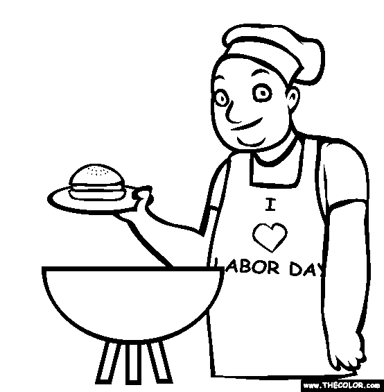 554x565 Labor Day Coloring Pages Labor Day Online Coloring Pages