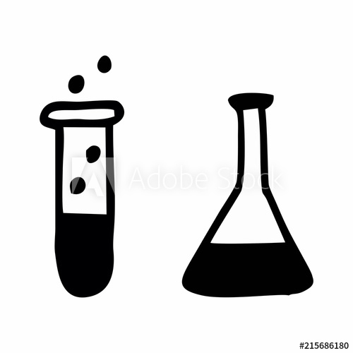 500x500 Laboratory Flasks Illustration