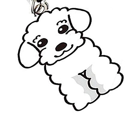 450x399 oha pet poodle charm keyring labradoodle dog pendant designer dog