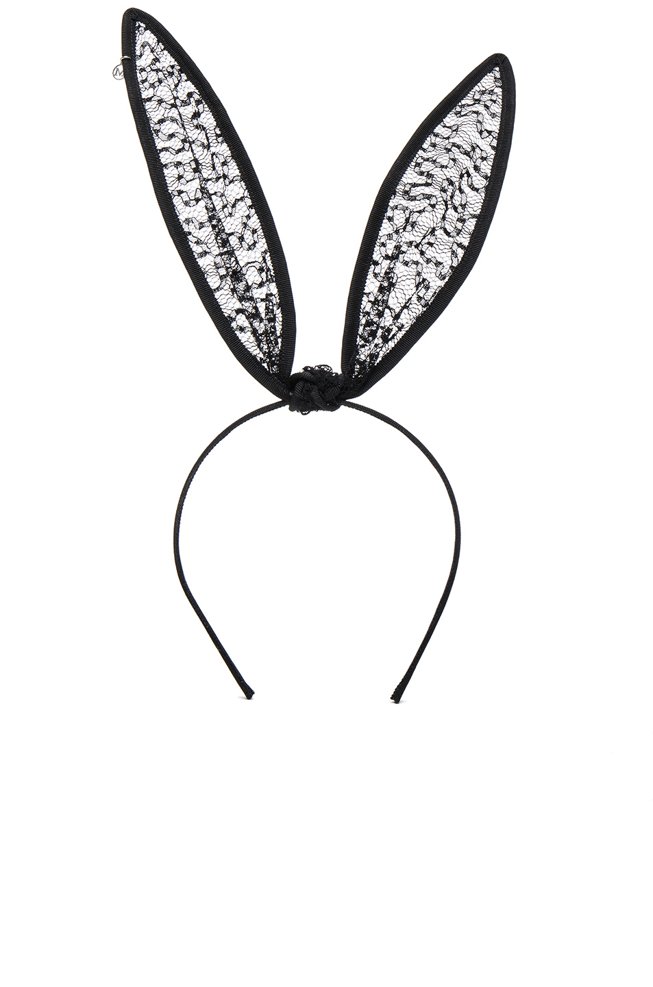 953x1440 Maison Michel Lace Bow Rabbit Ears In Black Fwrd