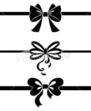 310x380 Set Of Bow, Black And White Vector Illustration Vinyl Ideas