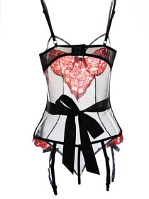 210x280 Buy Topmelon Women's Nightwear Color Block Lace Bow Transparent