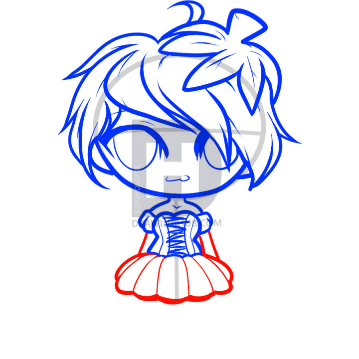 720x720 How To Draw A Halloween Girl, Halloween Girl, Step