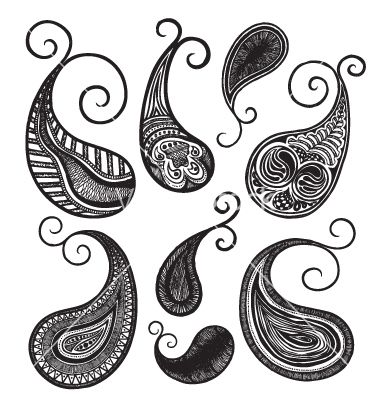 380x400 hand drawing paisley vector image on quote paisley tattoos
