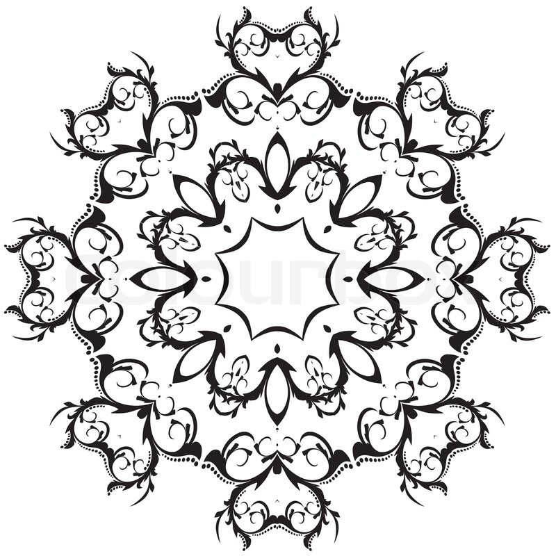 800x800 Beautiful Lace Pattern The Circular Stock Vector Colourbox