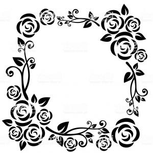 300x300 Black And Lace Floral Design Isolated On White Vector Lazttweet
