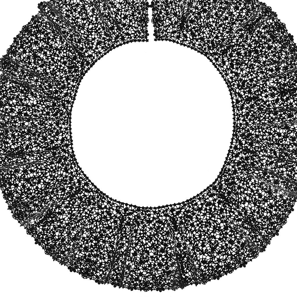 1024x1024 Modern Circle Art Victorian Black Lace Fashion Illustration