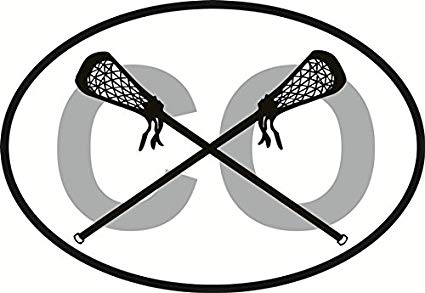 425x293 Colorado Lacrosse Euro Oval Bumper Sticker Automotive