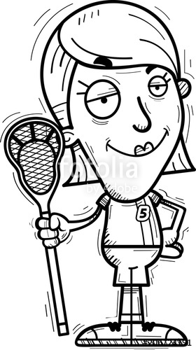 280x500 Confident Cartoon Lacrosse Player Stock Image And Royalty Free