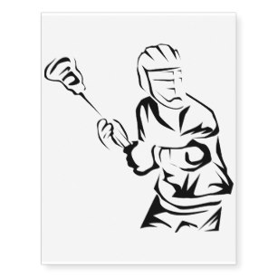307x307 Lacrosse Player Temporary Tattoos Zazzle