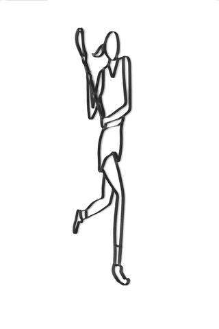 320x480 Women's Lacrosse Player Metal Wall Decor And Wall Art Sculpture