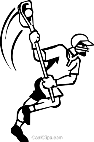 317x480 Lacrosse Player Royalty Free Vector Clip Art Illustration