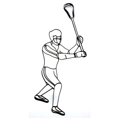 466x466 World Unique Imports Lm Lacrosse Player Metal