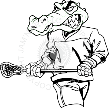 361x359 Gator Holding A Lacrosse Stick