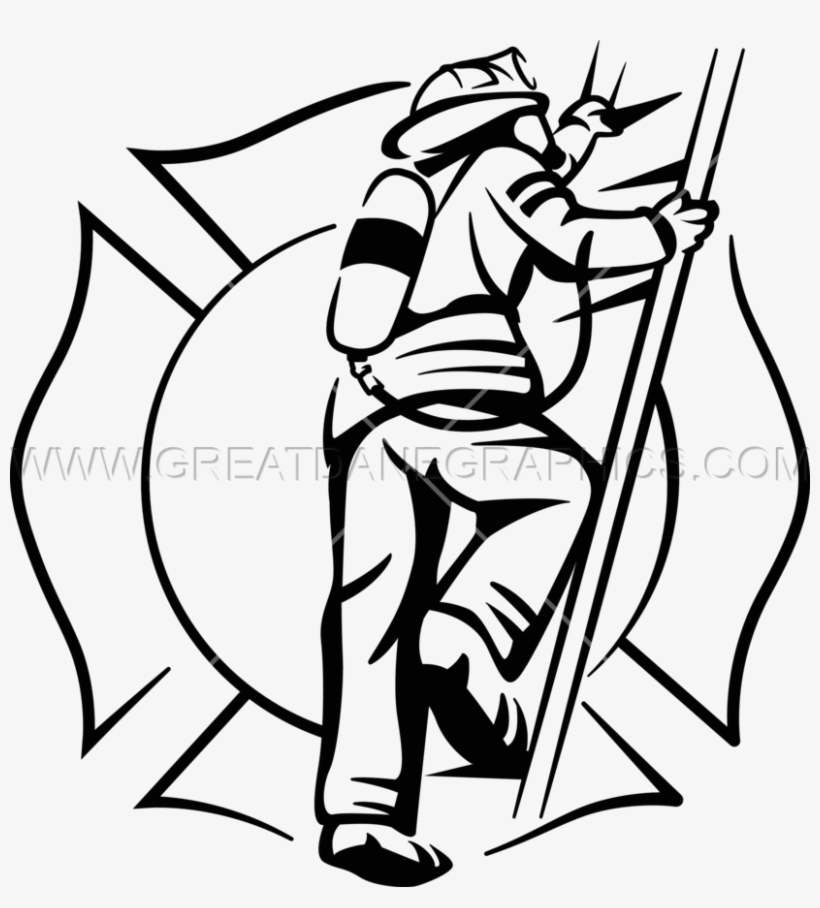 820x908 Firefighter Clipart Ladder