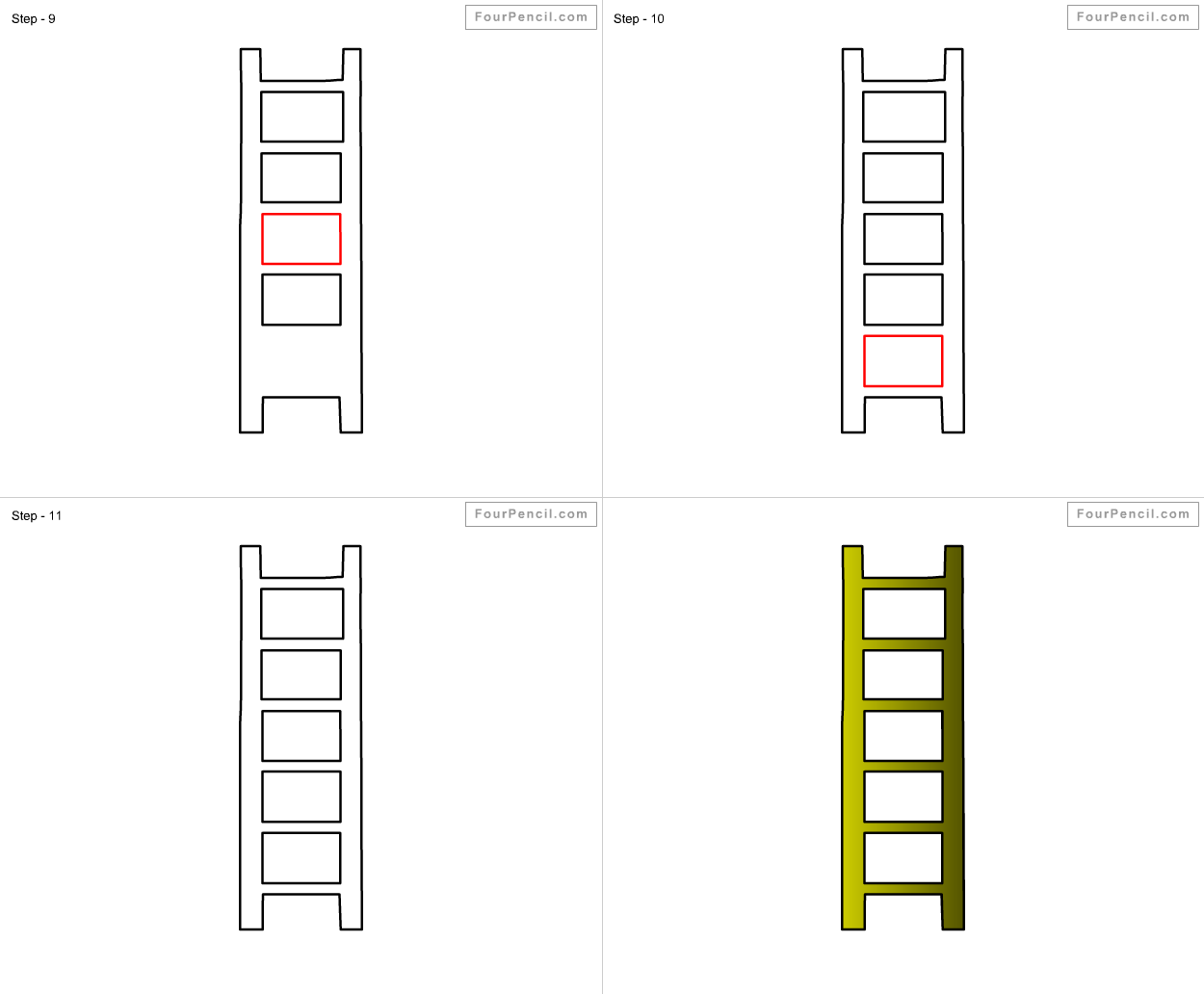 1250x1032 How To Draw Ladder For Kids Step