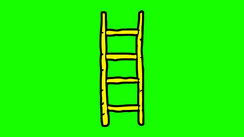 852x480 Kids Drawing Green Screen With Theme Of Bamboo Ladder