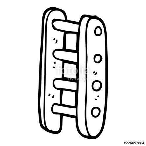 500x500 Line Drawing Cartoon Tall Ladder Stock Image And Royalty Free