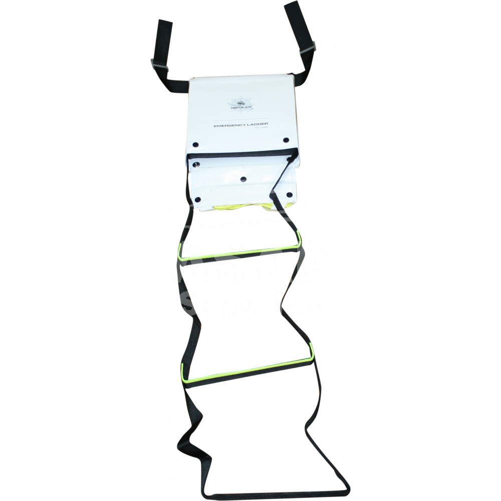 1000x1000 boat emergency ladder with fluorescent stripes, iso