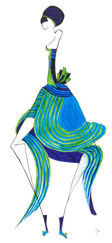 375x811 Dancing Lady Drawing