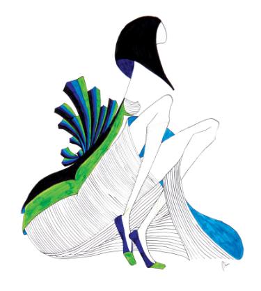 375x417 Fancy Lady Drawing