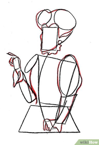 383x560 How To Draw Lady Tremaine From Cinderella Steps