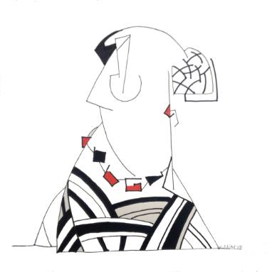 375x383 Lady With Red Jewelry Drawing