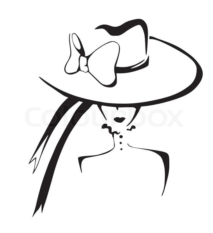 732x800 Lady Drawing Hat For Free Download