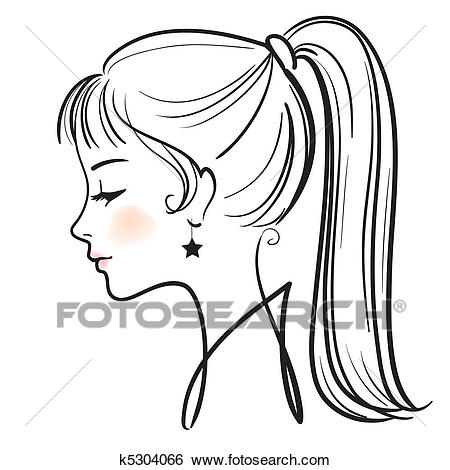 450x470 Abstract Clipart Lady Face