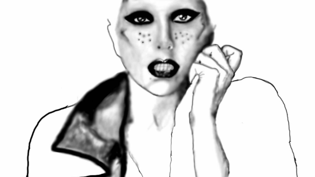1280x720 Lady Gaga Drawing Wip