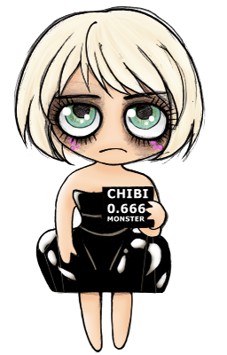 256x400 Lady Gaga Desenho Chibi