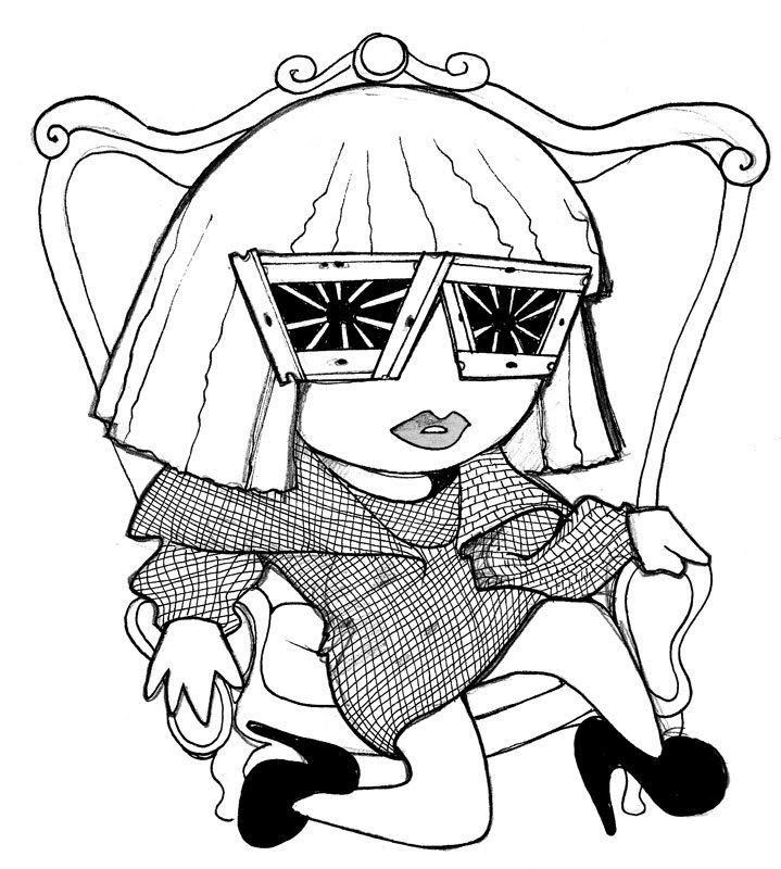 719x800 Lady Gaga Desenho Chibi