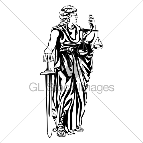 500x500 Lady Justice Illustration Gl Stock Images