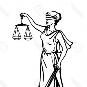 300x300 Photostock Vector Illustration Of Lady Justice Holding Scales