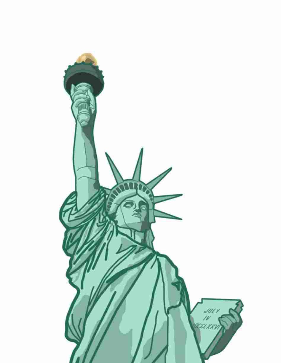 Lady Liberty Drawing | Free download on ClipArtMag