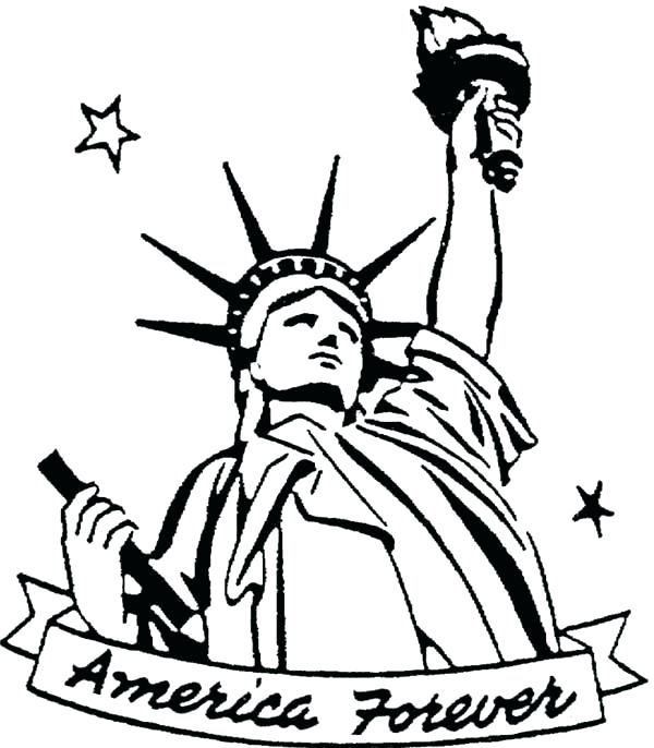 600x686 Statue Of Liberty Clipart Drawing