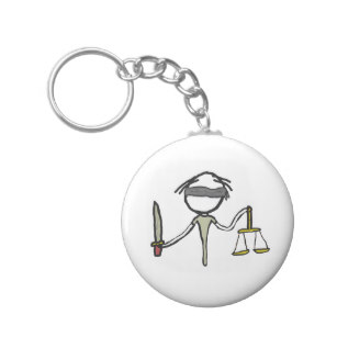 307x307 Lady Justice Keychains Lanyards Zazzle