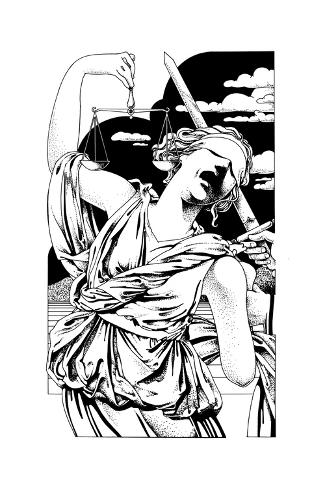 325x488 Execution On Lady Justice Prints