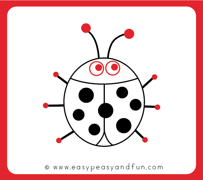 703x626 How To Draw A Ladybug