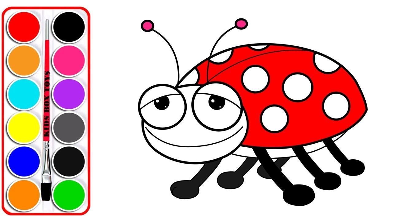 1280x720 Ladybug Coloring Pages For Children Drawing And Coloring Ladybug